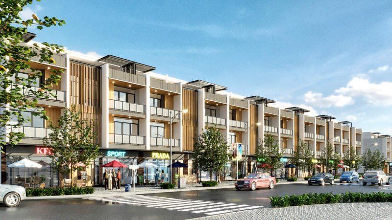 Bán liền kề hướng đông bàn giao mặt ngoài xây 4 tầng mặt tiền 5m Alluvia Sunshine Marina Văn Giang