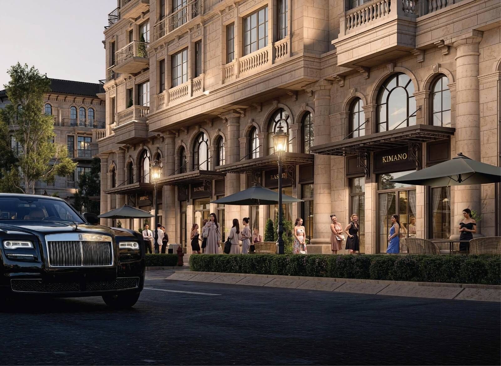 Bán liền kề căn góc chính Tây bàn giao mặt ngoài 5 tầng Alluvia Sunshine Marina Văn Giang