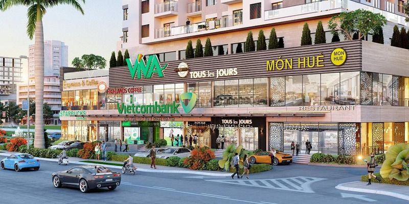 Cho thuê shophouse UDIC Riverside 2 Vĩnh Tuy hướng Đông Vị trí đẹp nhìn ra tuyến phố thương mại