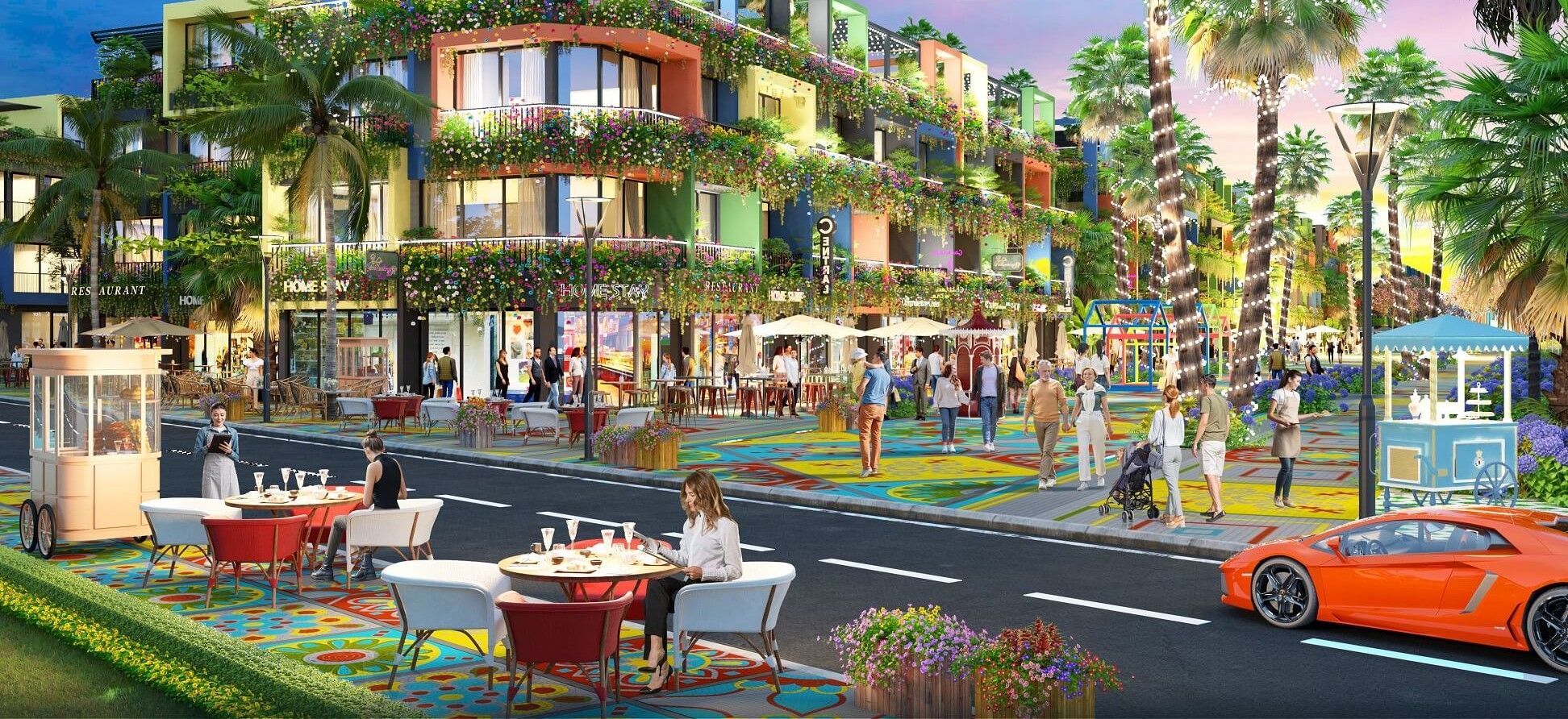 Bán shophouse hướng Tây kinh doanh thuận lợi Flamingo Forest City Đông Anh mặt đường rộng thoáng