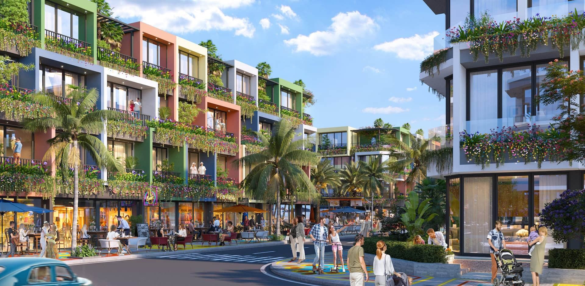Bán nhà phố shophouse Đông Tứ Trạch bàn giao bên ngoài 4 tầng, Ở và kinh doanh Flamingo Forest City