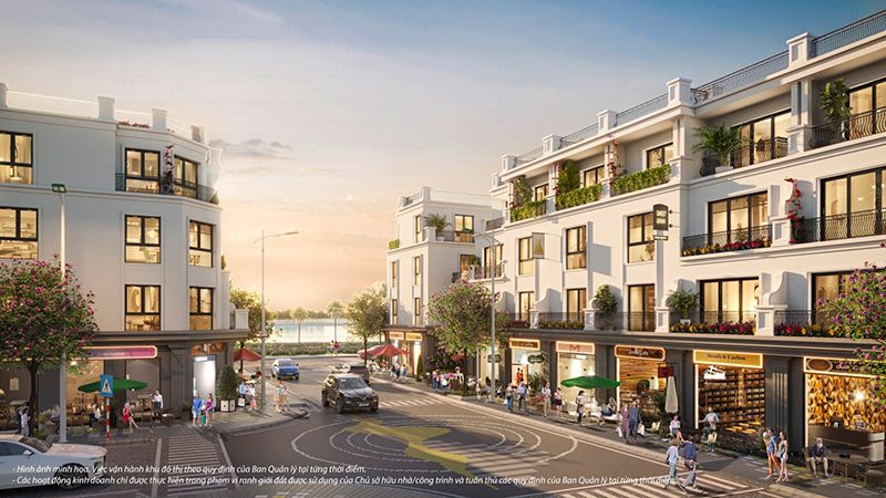 Mua nhà phố shophouse hướng Đông Nam xây thô 4 tầng mặt trong Vinhomes Hải Vân Bay Đà Nẵng