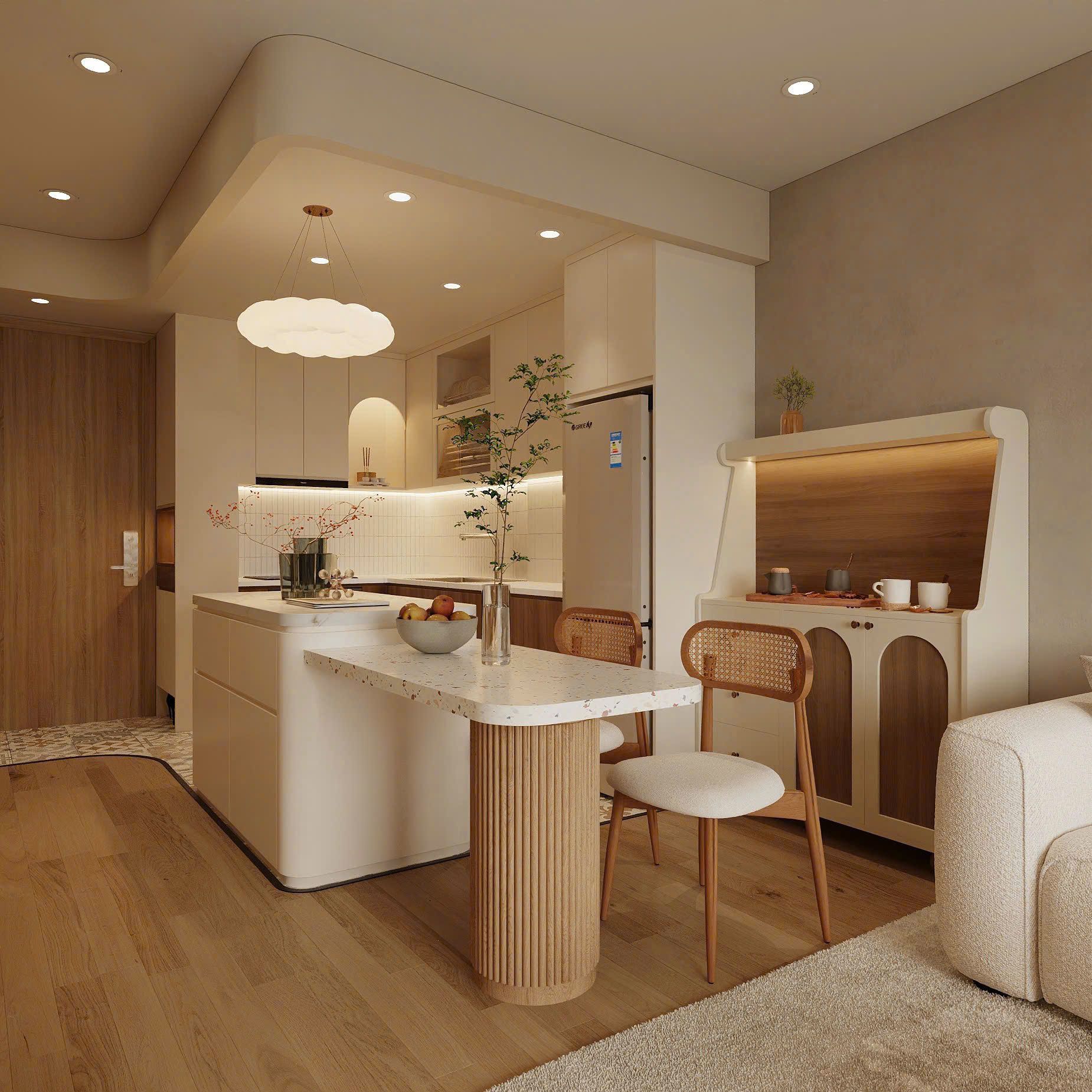 Bán căn hộ 2 phòng ngủ ban công Đông Nam - DT: 104m2 (ban công sân) Sky Gemia Hải Dương