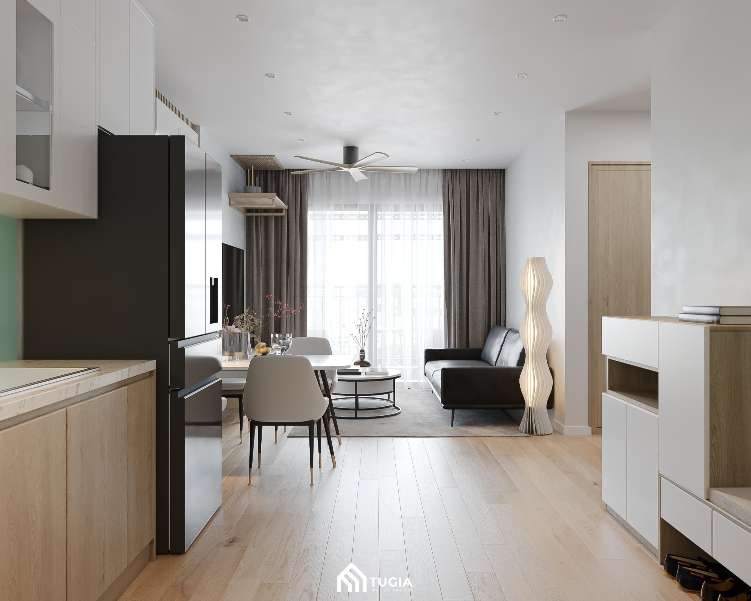 Bán chung cư 2PN/2WC hướng Đông Bắc nhìn đô thị - Cả ban công vườn 121m2 Sky Gemia Hải Dương