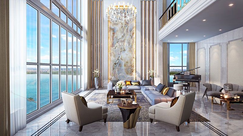 Mua Penthouse hướng Tây Bắc diện tích 182.9m2/3 ngủ hoàn thiện sang trọng Sunshine River Park