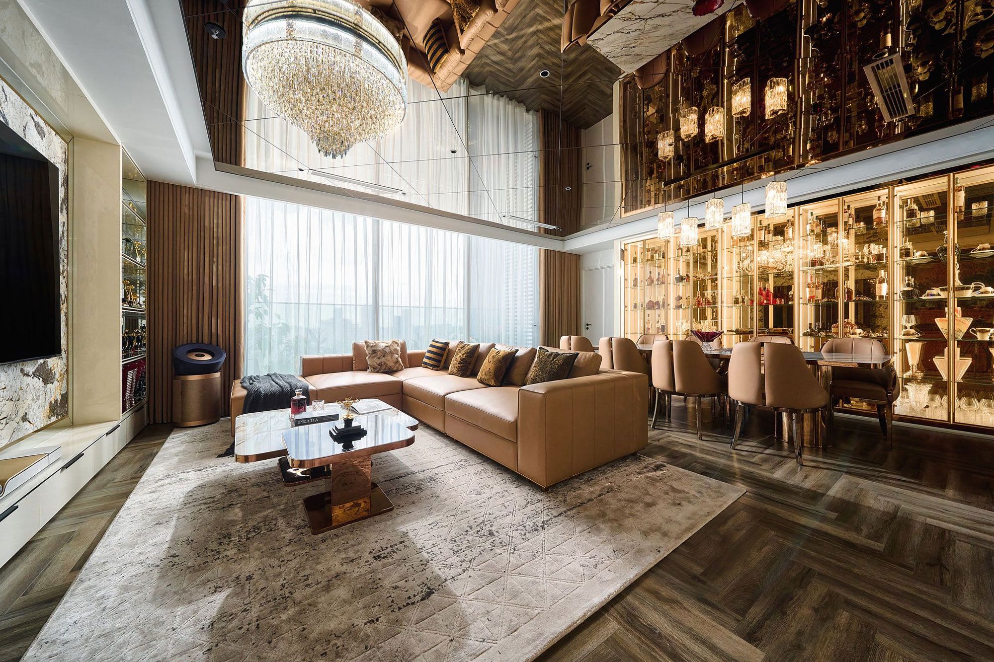 Căn hộ Penthouse The Cityon Imperia Ocean City Hưng Yên hướng Tây Nam diện tích 135,9m2 nhìn ra cầu