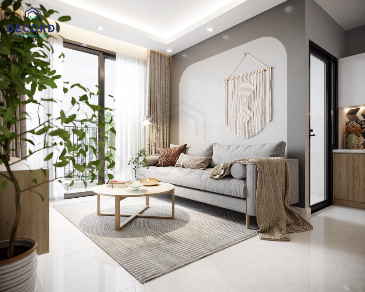 Bán chung cư 2 ngủ tòa Legend Sun Glory Residence Nghệ An ban công Tây Nam hoàn thiện cơ bản