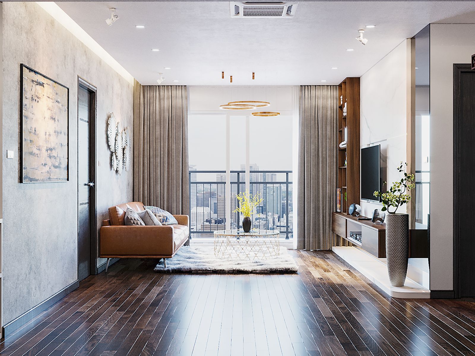 Bán căn hộ 1 phòng ngủ ban công hướng Đông diện tích 45.6m2 tòa HH-02 Kepler Tower Mỗ Lao