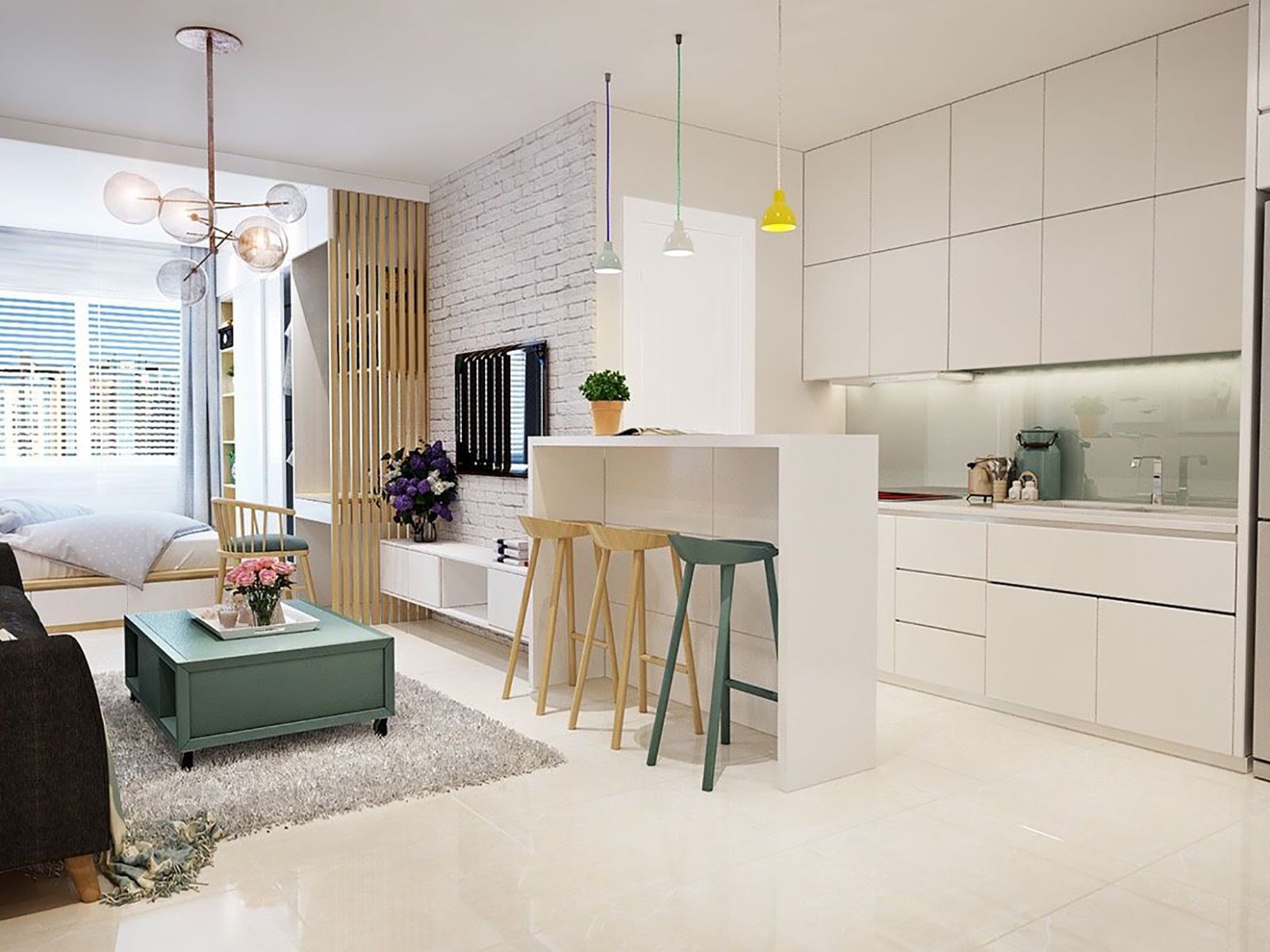 Cần thuê căn 2PN/1WC tầng cao nội thất đầy đủ giá tốt view đô thị Vinhomes The Gallery Giảng Võ