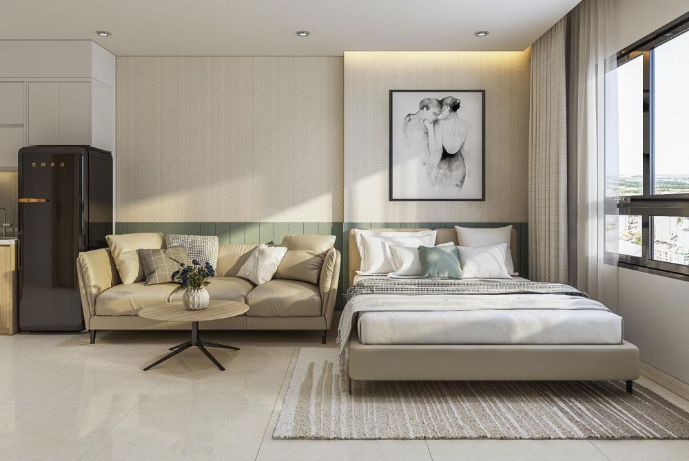 Bán căn hộ 2 ngủ ban công Tây Bắc diện tích rộng view nội khu HH2 Nam An Khánh giá VIP