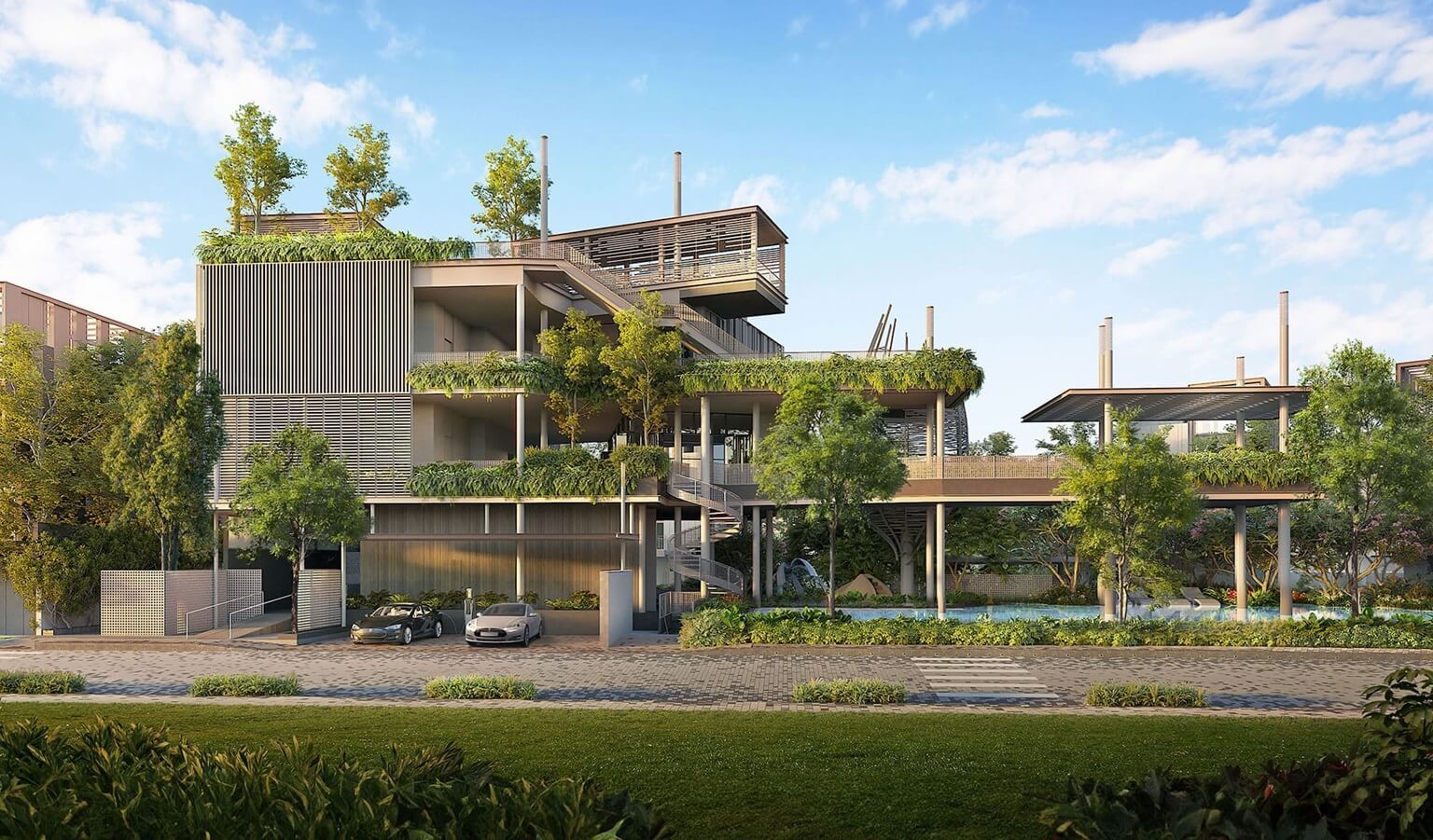 Cần bán shophouse 2 mặt thoáng Tây Nam xây thô bên trong đối diện vườn hoa The Fullton Ocean Park 3