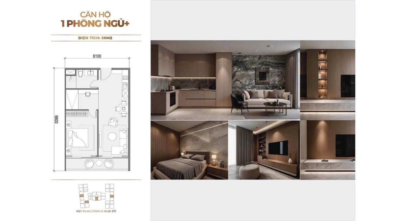 Bán căn hộ 1PN+ Sunshine Legend City hướng Nam – Căn hộ đa năng, tiện ích đầy đủ, pháp lý lâu dài