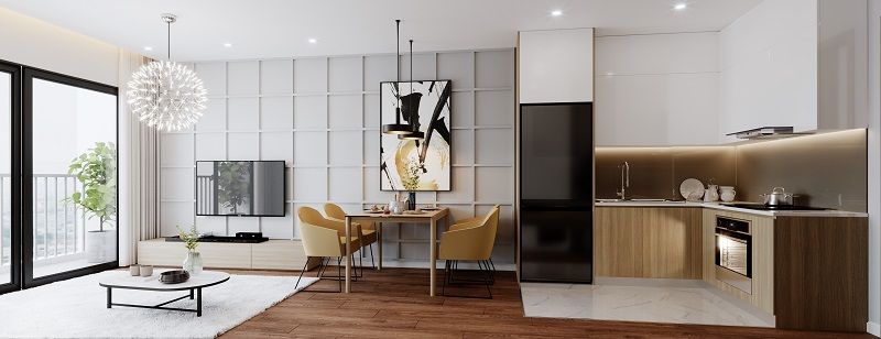 Bán căn 2 ngủ diện tích 97m2 ban công Tây Bắc view nội khu ASTOR1 IA25 Ciputra hoàn thiện cơ bản