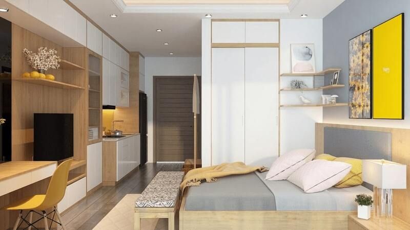 Bán căn hộ 1PN+/1WC Đông Bắc ban công view vườn cảnh quan tầng trung Alluvia Sunshine Marina