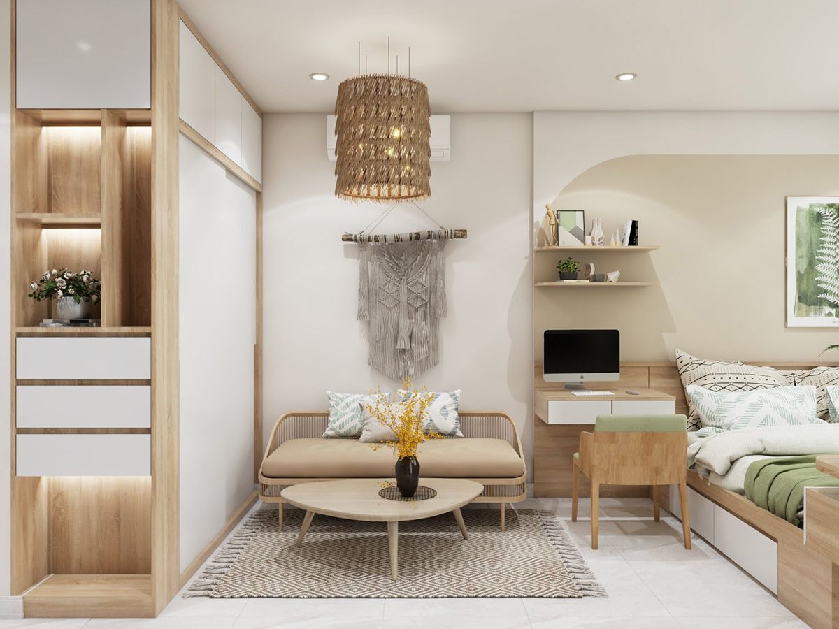 Mua căn hộ 1 phòng ngủ Tây Nam ban công view thành phố tầng cao DT 47.4m2 Masteri Rivera Đà Nẵng