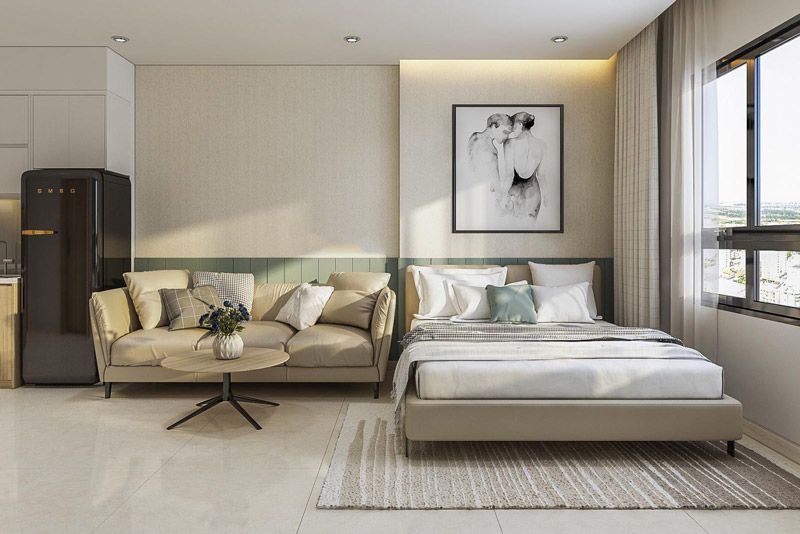 Cho thuê căn hộ Studio Sun Elite City Hạ Long – Hướng Nam, không gian sống mát mẻ, đầy đủ tiện nghi