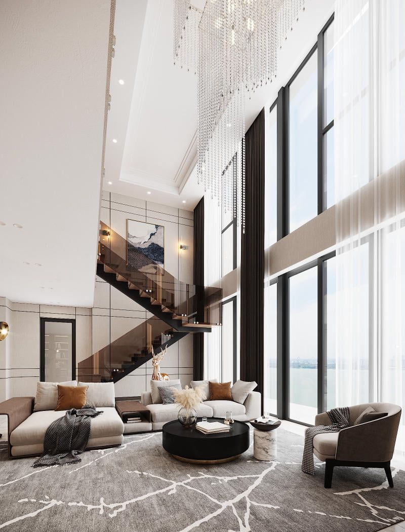 Bán Duplex ban công hướng Bắc cửa kính LowE chạm sàn Maison Privee nội thất cao cấp