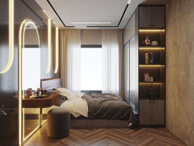 Cho thuê căn hộ 1PN+ chung cư The InterOne Bắc Giang 46m² hướng Tây Bắc – Căn góc 2 mặt thoáng