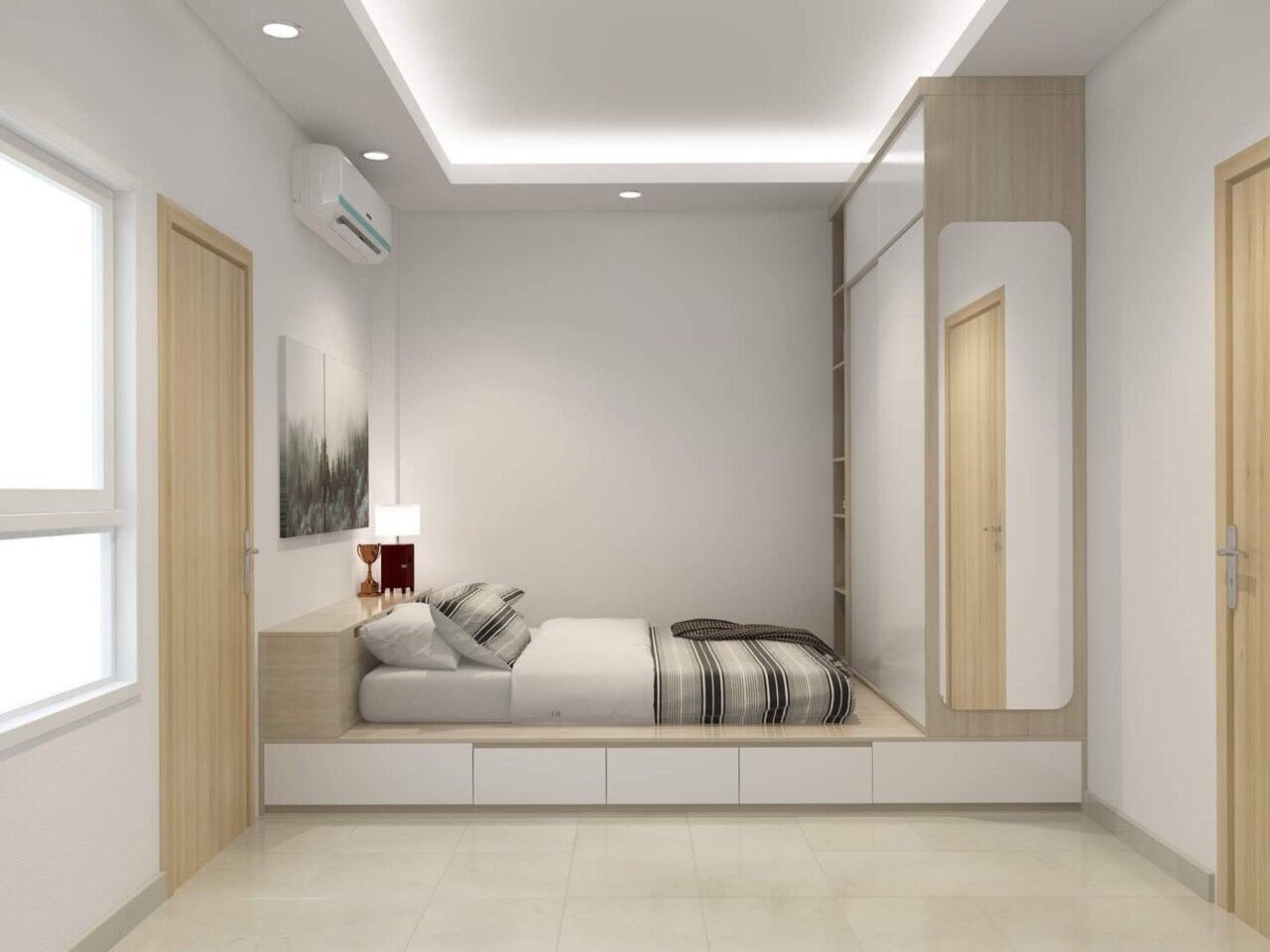 Cho thuê căn hộ 1 phòng ngủ + The InterOne Bắc Giang 47m² hướng Nam – View quảng trường trung tâm