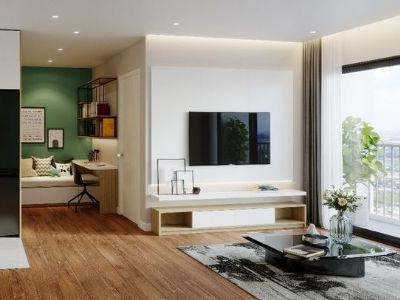 Cần thuê căn hộ 2PN/1WC tầng trung ban công view hồ điều hòa nội thất cơ bản Vinhomes Urban Lake