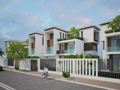 Cho thuê gấp nhà liền kề The Diamond Park Mê Linh hướng Tây, full nội thất cao cấp, DT 120m2