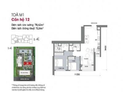 Cần cho thuê căn hộ tại Vinhomes Metropolis, DT 82m2, 2PN, đủ nội thất.