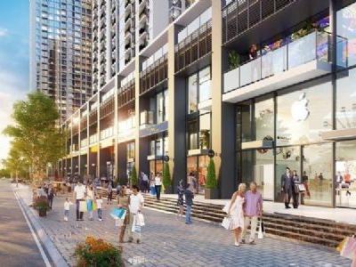 Cho thuê shophouse chân đế mặt tiền 9m xây thô mặt trong giá siêu tốt NOXH Thăng Long Green City