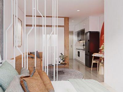 Cho thuê căn hộ 2 phòng ngủ bàn giao đồ cơ bản toà CT2 dự án The Jade Orchid Phạm Văn Đồng