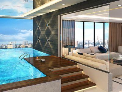 Bán Penthouse hướng Đông Tứ Trạch có hồ bơi trong nhà mặt kính Low-E view sông Noble Crystal Tây Hồ