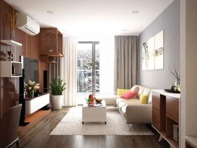 Cho thuê căn hộ chung cư 2 phòng ngủ, 57.2m2, view thoáng mát, Masterise Lumiere Evergreen