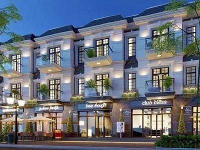 Cần bán shophouse góc 2 mặt thoáng hướng Nam gần vườn hoa xây 4 tầng Vinhomes Green City Long An
