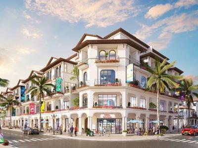 Bán căn góc shophouse hướng Nam hoàn thiện mặt ngoài x 4 tầng gần vườn hoa Sun Group Cát Bà