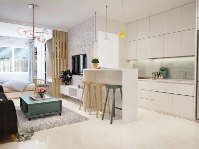 Bán căn hộ Studio tầng thấp Tây Nam diện tích 34m2 view nhìn shop GUM Vinhomes The Gallery Giảng Vo