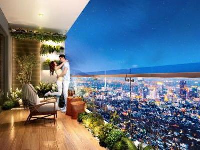 Mua chung cư Sky Villas có hồ bơi trong nhà hướng Tây view Panorama Noble Crystal Long Biên