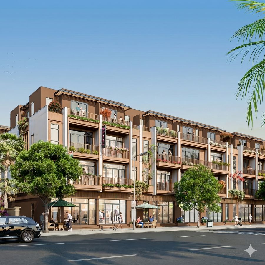 Bán căn góc shophouse hướng Tây vừa ở/vừa kinh doanh 4 tầng xây thô mặt trong InterCentral Đông Anh