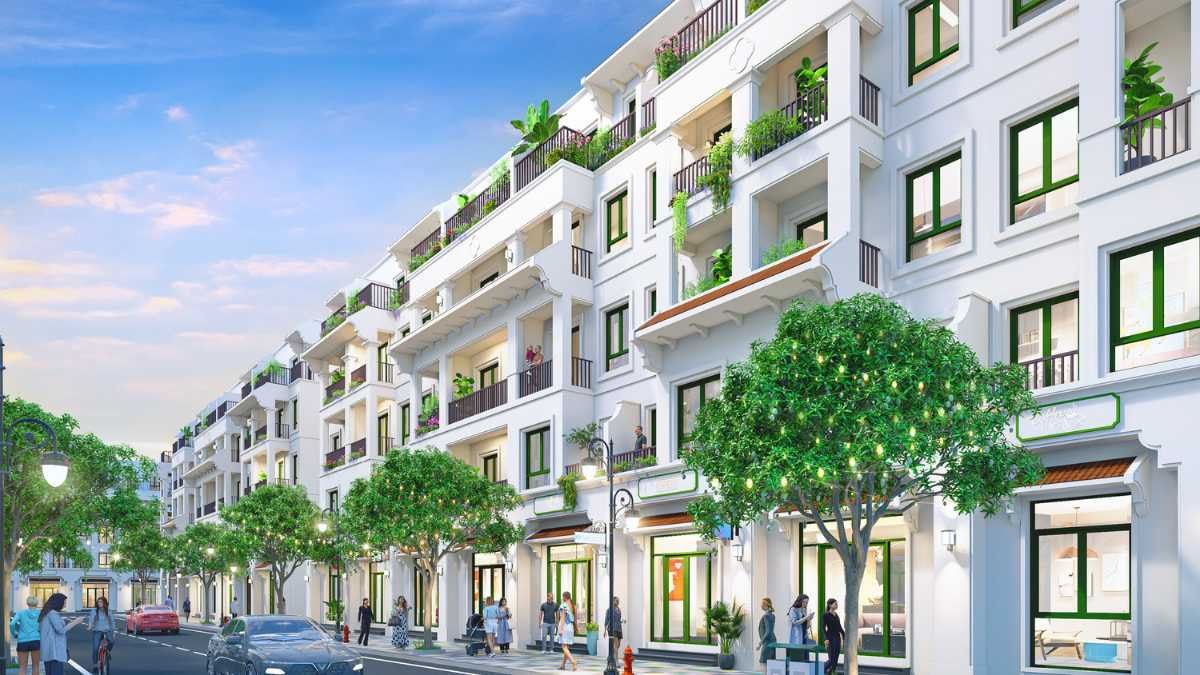 Bán nhà phố shophouse Ánh Sao 15A hướng Tây Nam VT đẹp kinh doanh mặt tiền 6m Vinhomes Dương Kinh