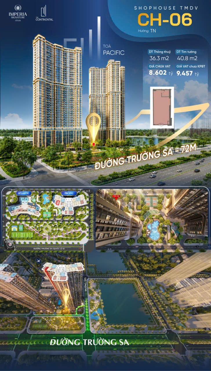 Bán shop chân đế tòa Y5 Pacific view công viên nội khu Vinhomes Global Gate Cổ Loa