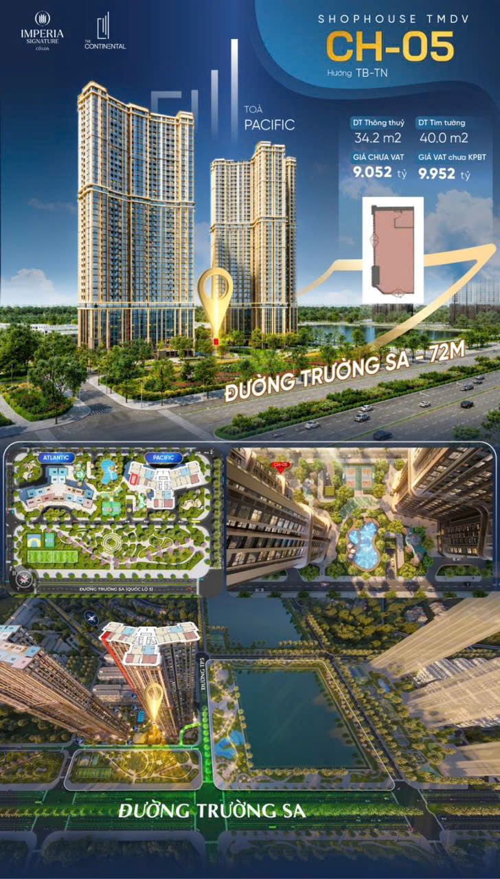 Bán shop chân đế căn góc tòa Y5 Pacific view công viên nội khu Vinhomes Global Gate Cổ Loa
