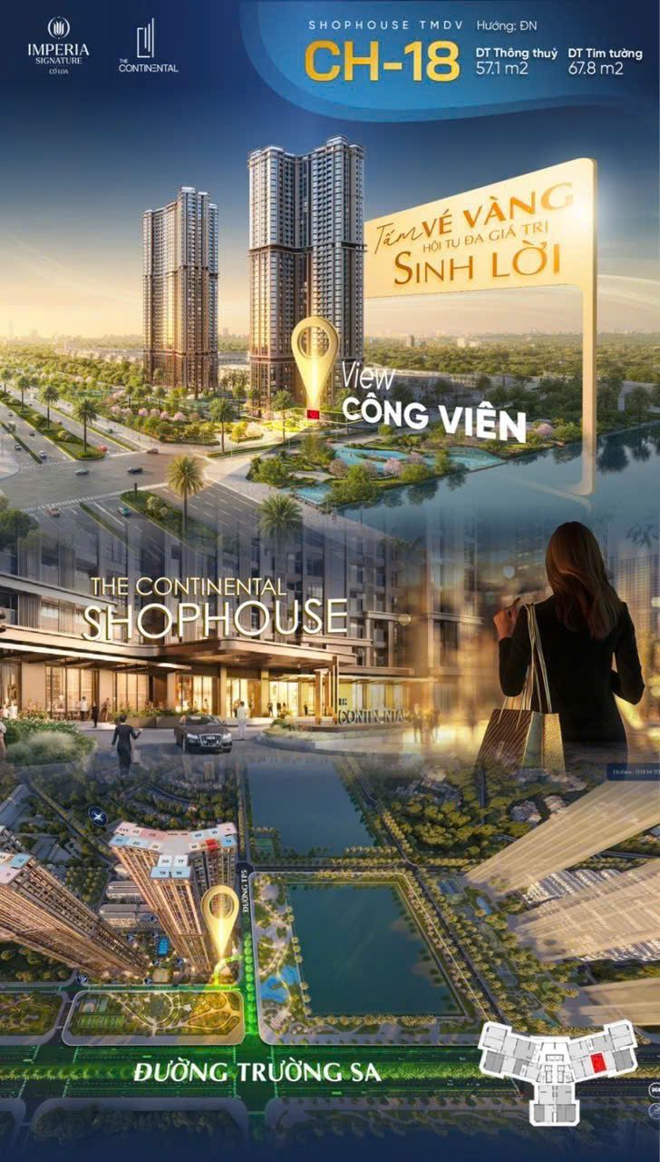 Bán shop chân đế căn góc trực diện QL5 tòa Y5 Pacific Vinhomes Global Gate Cổ Loa