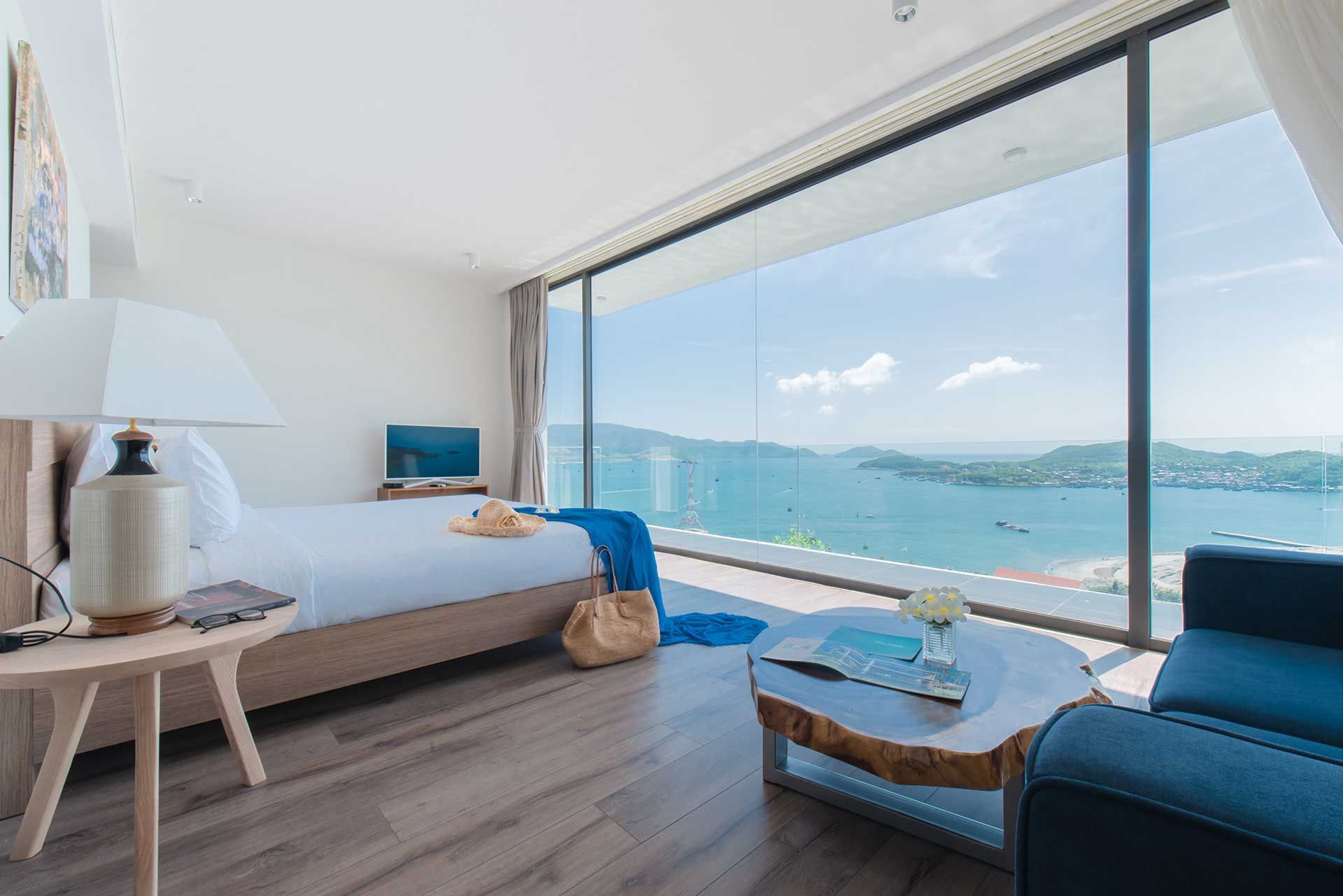 Cần bán chung cư 1 ngủ/1WC tầng trung DT: 57m2 view biển Tây Nam The Sunset Phú Quốc - Sun Group