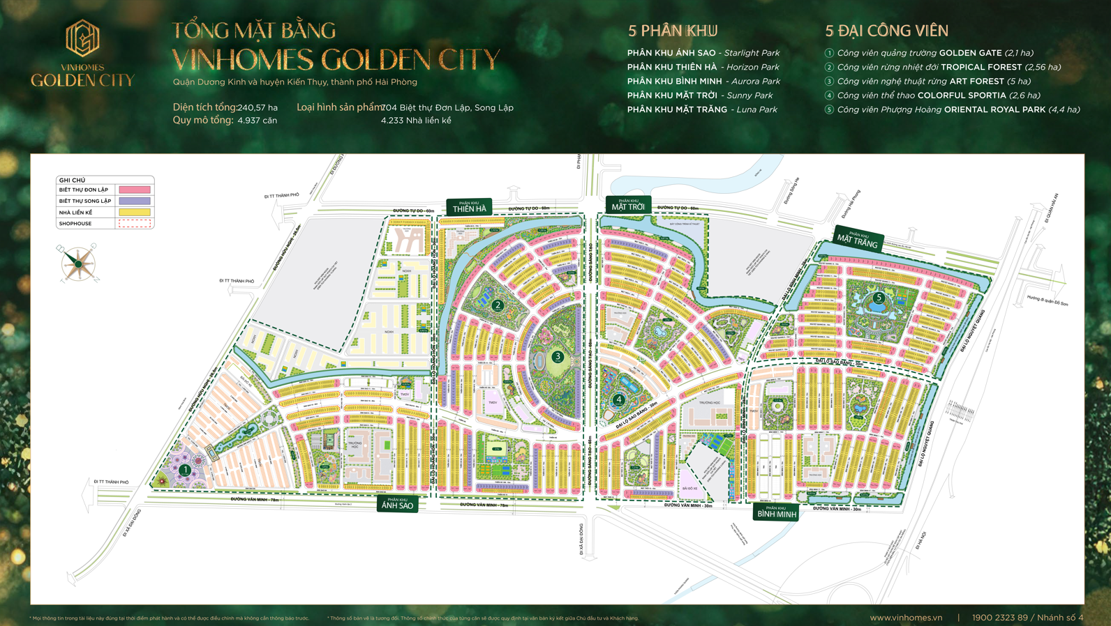 Phân khu Ánh Sao Vinhomes Golden City Dương Kinh