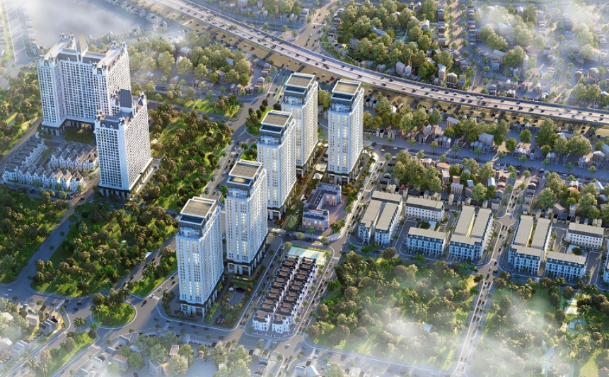 vị trí Jade Square tại điểm giao Tây Thăng Long – Nguyễn Đình Tứ