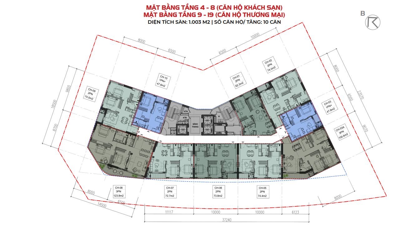 Mặt bằng thiết kế Sunshine Continental Trần Bình tối ưu hóa công năng trong không gian căn hộ nội đô cao cấp
