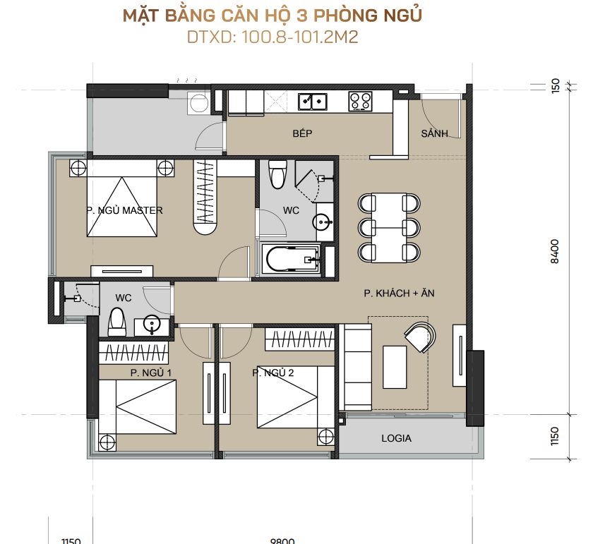 Mặt bằng thiết kế Sunshine River Park Ciputra tối ưu công năng và tầm nhìn ven sông