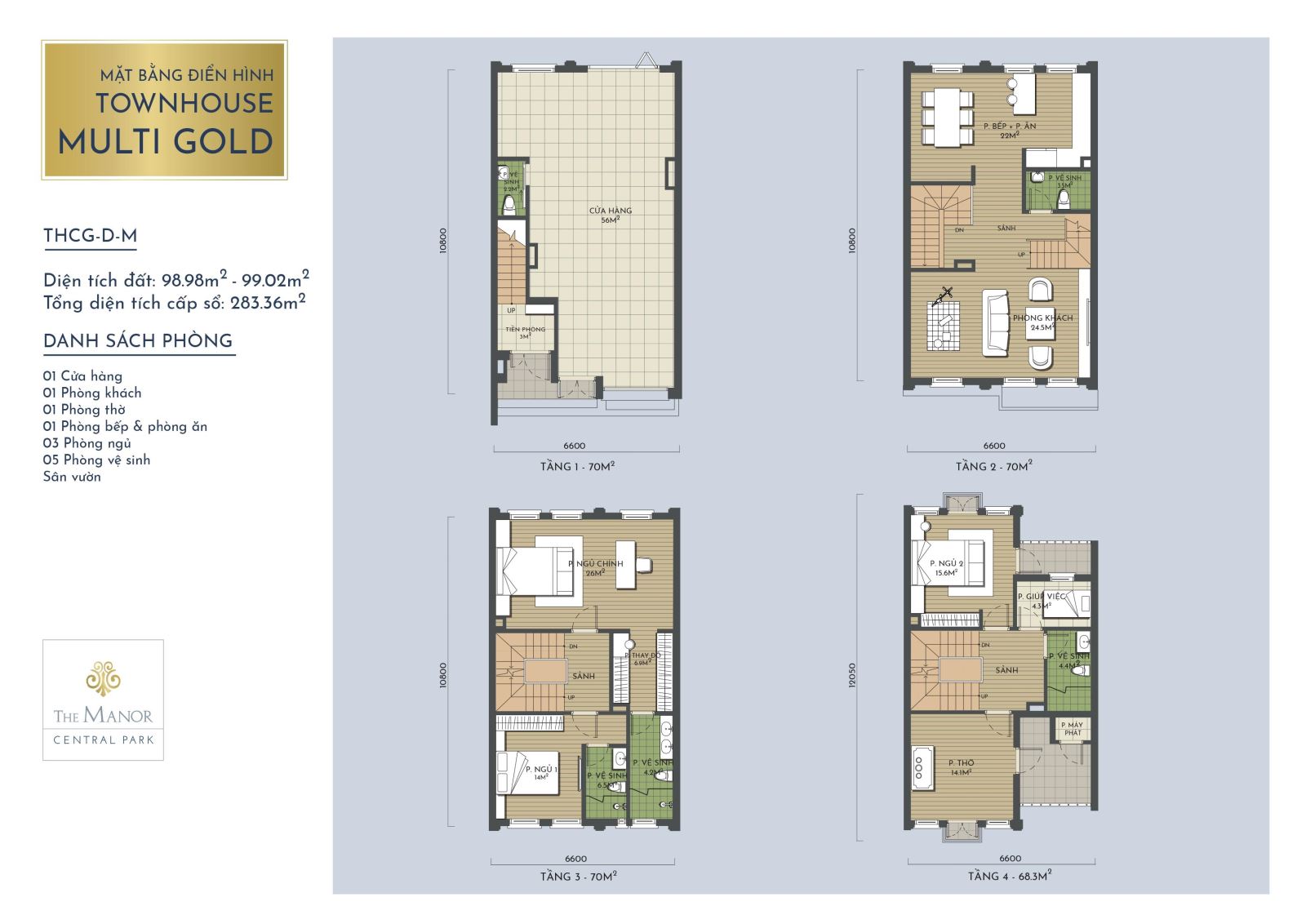 Layout floor of Townhouse Multi Gold