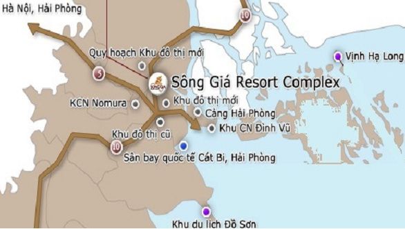 Vị trí Sông Giá Resort Complex