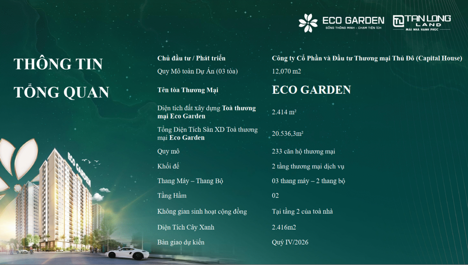 Tư vấn mua, bán căn hộ tại chung cư Eco Garden Bắc Giang