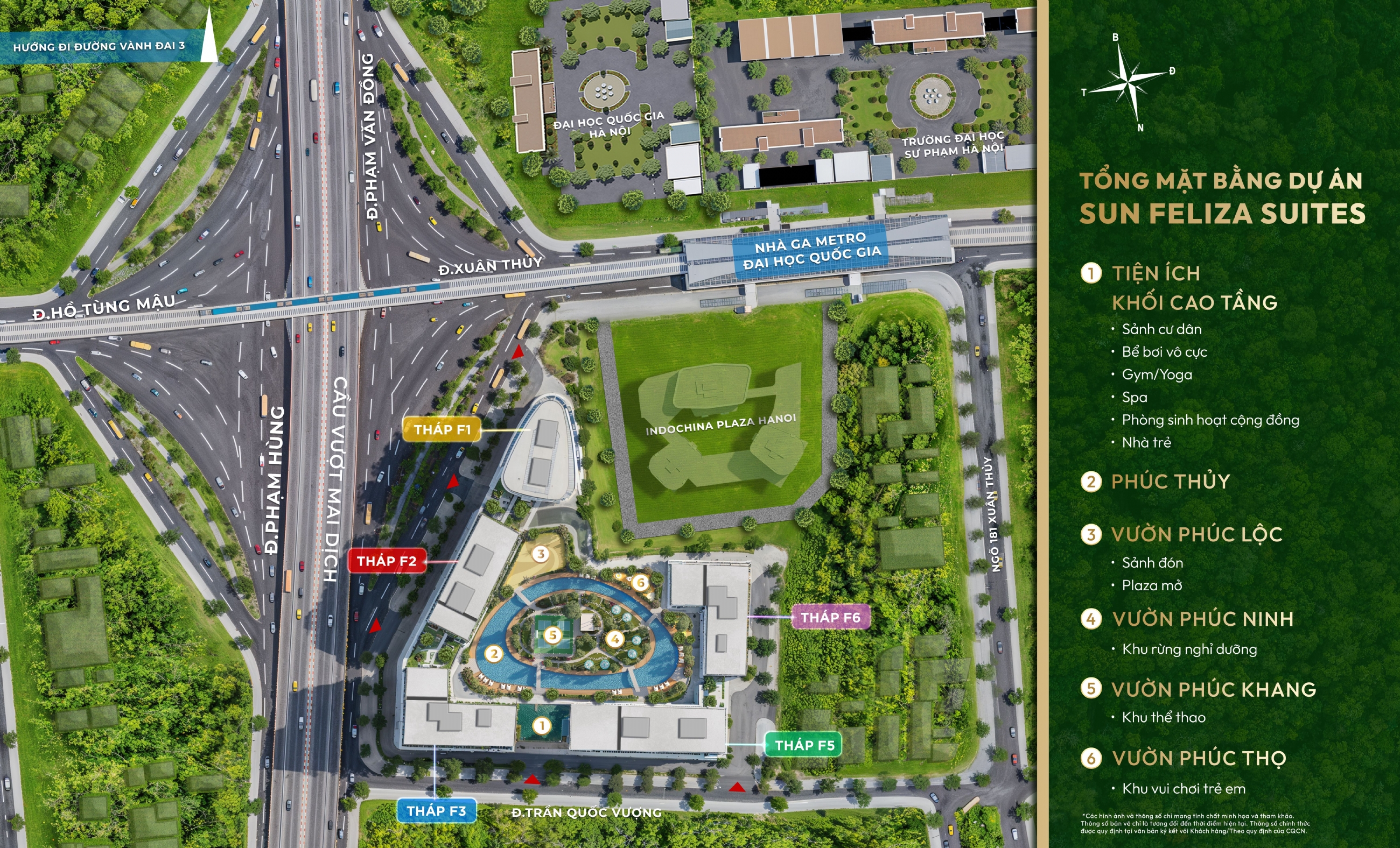 Mặt bằng thiết kế Sun Feliza Suites Xuân Thủy