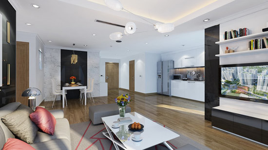 Cho thuê căn hộ chung cư 2 phòng ngủ Vinhomes Times City
