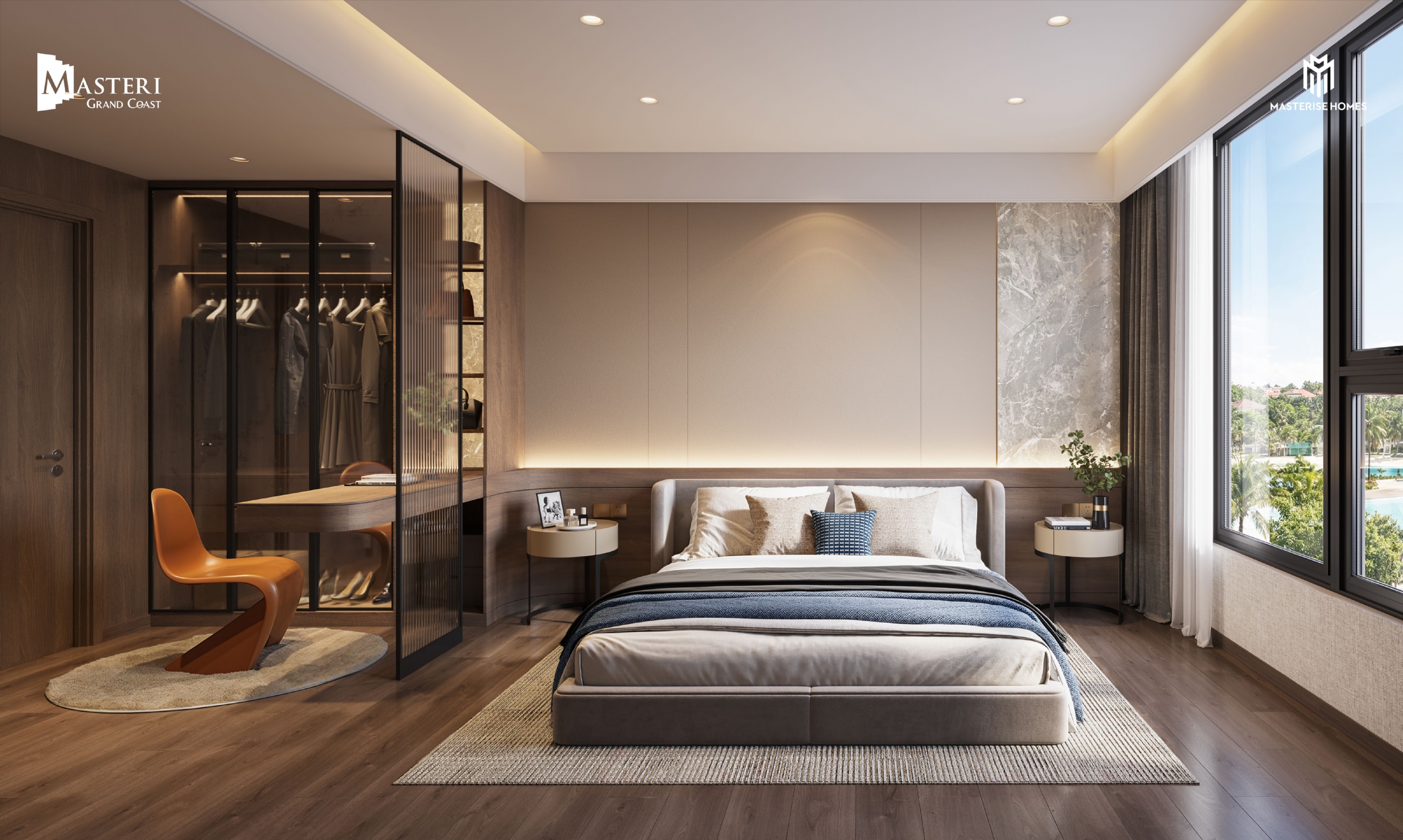 Cho thuê căn hộ 2 phòng ngủ Masteri Grand Coast Ocean Park 2 Văn Giang